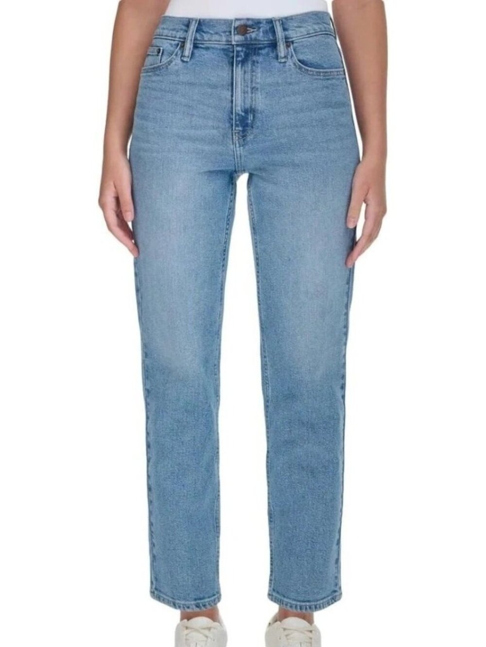 NWT Calvin Klein Jeans Women's Size 14 Light Blue Straight-Leg Denim Stretch